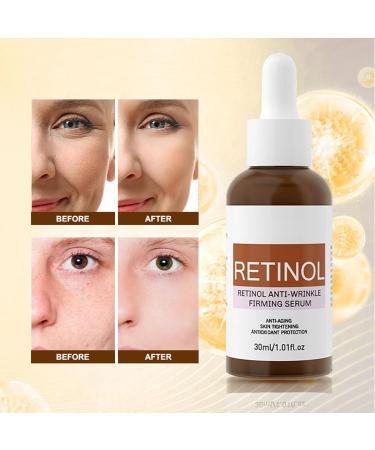 Retinol Anti-Wrinkle Facial Serum Retinol Eye Cream Instant Lift Plus Intense Reactivating Retinol Serum - Retinol Serum for Anti-Aging Skin (2pc) - Buy Online on GoSupps.com