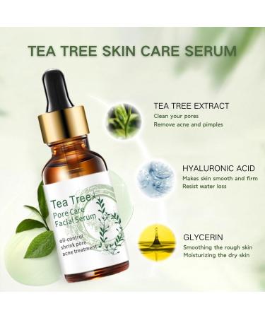 Tea Tree Face Serum - Tea Tree Oil Hyaluronic Acid Serum Dark Spot Correcting Glow Serum Korean Serum Tea Tree Cream Skin Brightening Hydrating Serum For All Skin Types 30ml - Buy Online on GoSupps.com