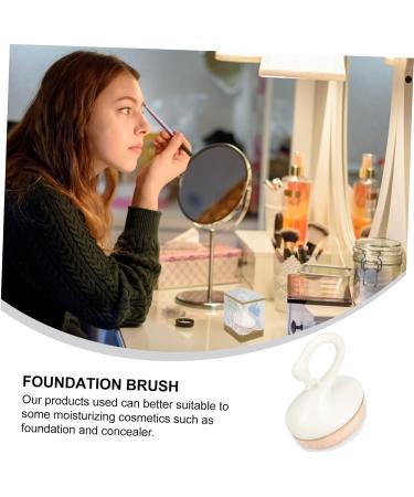 Healeved Makeup Brush Cosmetic Brush Cosmetic Utensils Pressed Powder Brush Oval Foundation Brush Loose Powder Brush Buffing Powder Brush Liquid Foundation Brush Makeup Utensils 9X6.5X4.5CM White - Buy Online on GoSupps.com