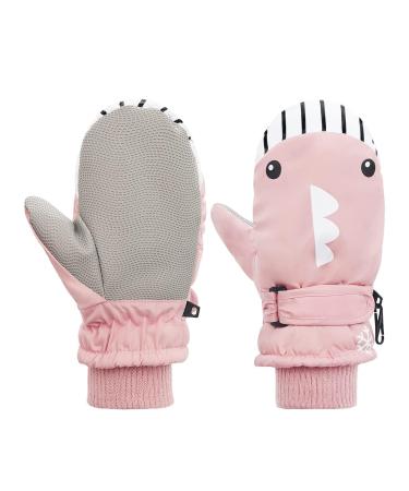 Century Star Mittens Kids Winter Gloves Ski Gloves Snow Gloves For Boys and Girls Pink 2-4 Years