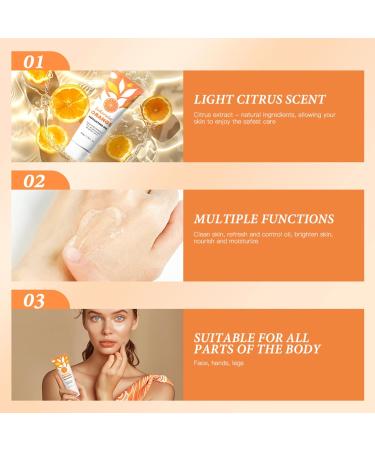 Natural Orange Exfoliating Gel Scrub | Deep Cleansing Face & Body Exfoliator - 1.76 fl oz - Buy Online on GoSupps.com