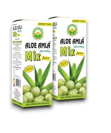 Basic Ayurveda Aloe Vera & Amla Herbal Mix Juice (Pack of 2) | 16.23 Fl Oz (480ml) | Supports Digestion Immunity & Detox | Rich in Natural Vitamin C | No Added Sugar | Gluten Free Non-GMO & Vegan - Buy Online on GoSupps.com