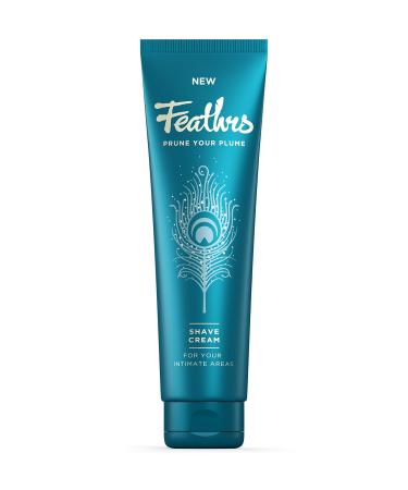 Feathrs Sensitive Shave Cream for Styling Intimate Areas - Vegan - 150ml 150 ml (Pack of 1)