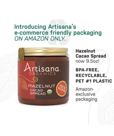 Artisana Organics Hazelnut Cacao Spread 9.5 oz | No Palm Oil, Sweetened with Coconut Sugar - 1 Pack - Buy Online on GoSupps.com