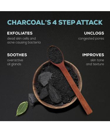 Joy Charcoal Face Wash for Oil Control & Dirty Removal - Activated Charcoal for Oily Skin | Fights Pollution Blackheads Acne & Pimples (2x100ml - Buy Online on GoSupps.com