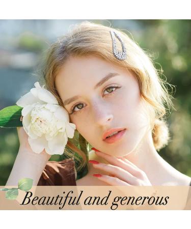 KANPRINCESS 3.1Inch Rhinestone Hair Clips Set - Silver Hair Barrettes for Women & Girls | Bridal & Prom Hair Accessories - Buy Online on GoSupps.com