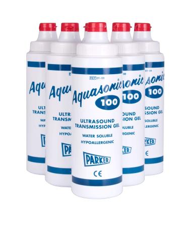 Parker Aquasonic 100 Ultrasound Transmission Gel - Box of 6 (250ml/0.25L) Bottles - Ultrasound ECG Doppler - Buy Online on GoSupps.com