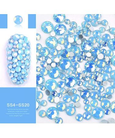 DAODER 4-Pack Sparkly Opal Rhinestones for Nails - 3D Nail Art Kit with Crystal Diamond Charms - Nail Decoration Gems in Pink, White, Blue, Green - DIY Nail Jewels & Crafts - Buy Online on GoSupps.com