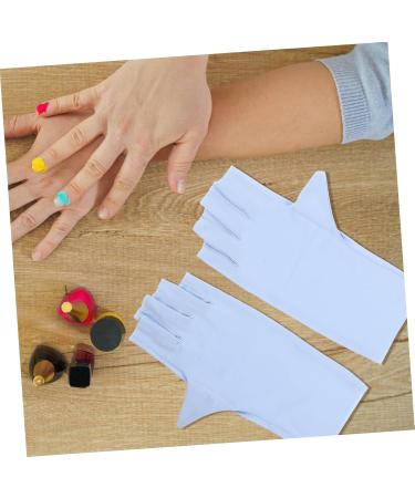 POPETPOP Nail Art Accessory 2 Pairs pink gloves sun gloves nail anti-uv gloves nail art supplies manicure gloves anti UV nail UV gloves UV protection gloves for manicure Nylon nail lamp 21x12x0.1cm As Shown1 - Buy Online on GoSupps.com