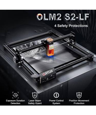 ORTUR Laser Engraver  Laser Master 2 S2 LF  20W Laser Engraving Cutting Machine  0.17*0.25mm Fixed-Focus Compressed Spot Eye Protection 5.5W Output Power Laser Cutter for DIY Metal  Wood (390x410mm) OLM2-S2-LF - Buy Online on GoSupps.com