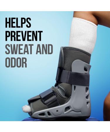 3 Pack - Replacement Sock Liner for Aircast Walking Boot - Breathable Orthopedic Socks - One Size Fits Most - Buy Online on GoSupps.com