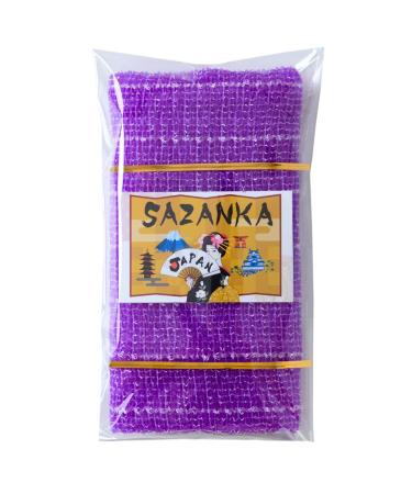 SAZANKA Japanese Exfoliating Towel Hard Type Exfoliating Washcloth  Duo Fibers 28 x 100 cm for All Skin Types Shower Washcloths Made in Japan
