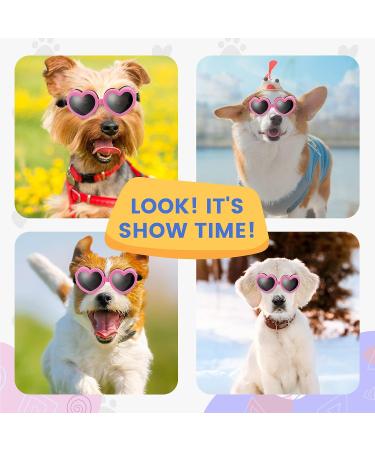 APOSU Small Dog Sunglasses - UV Protection Anti-Fog Goggles for Puppy - Pink - Buy Online on GoSupps.com