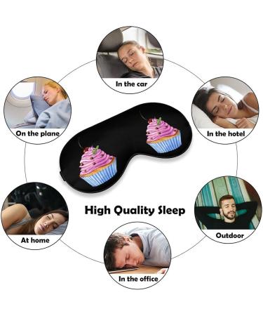 Watercolor Cupcake Sleep Mask | Adjustable Strap | Block Light for Men & Women - Buy Online on GoSupps.com