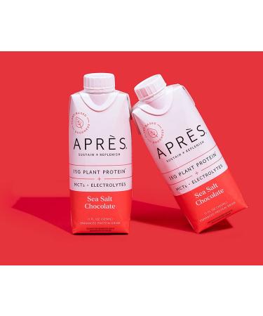 Apres Plant-Based Protein Shake Sea Salt Chocolate with MCTs & Electrolytes  Vegan  Non-GMO  Dairy-Free  Gluten-Free  Soy-Free Drink 11 Fl Oz  12 Bottles Sea Salt Chocolate 11 Fl Oz (Pack of 12) - Buy Online on GoSupps.com