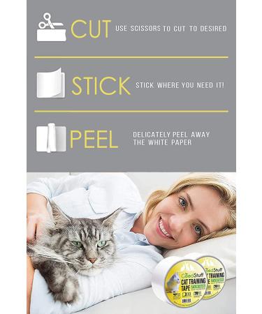 Cat Scratch Tape Furniture Protectors - Deterrent Training Tape for Couches, Doors & Furniture - Protects Against Anti Scratches - Ideal for Leather & Fabric - Extra Wide - Buy Online on GoSupps.com