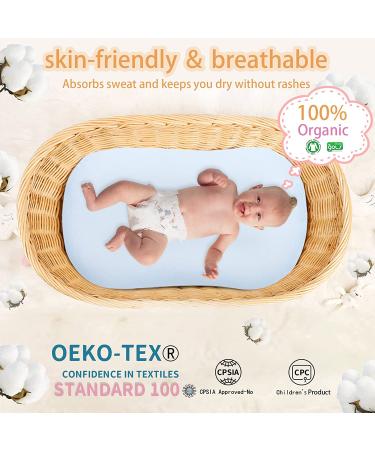 Pucmaoci Organic Waterproof Baby Lounger Covers 2 Pack - GOTS Certified 100% Cotton - Machine Washable - Blue & Green - Buy Online on GoSupps.com