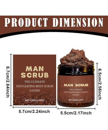 Body Mens Exfoliating Body Scrub Ultimate Skin Cleansing Wash in Jar with Top Lid for All Skin Types You Blast Coffee One Size One Size Coffee - Buy Online on GoSupps.com