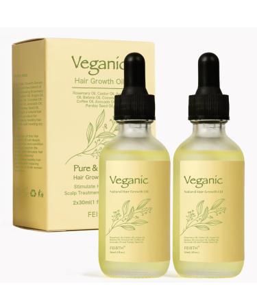 Veganic Hair Growth Oil Veganic Natural Hair Growth Oil Veganic Hair Oil for Hair Growth for Men and Women 2pcs