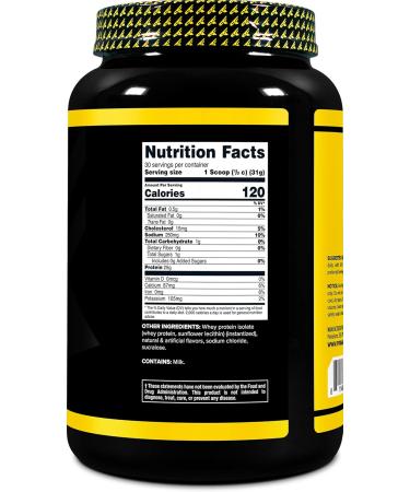 Primaforce Whey Protein Isolate Powder (Vanilla 2 lbs) - Non-GMO Gluten Free - Buy Online on GoSupps.com
