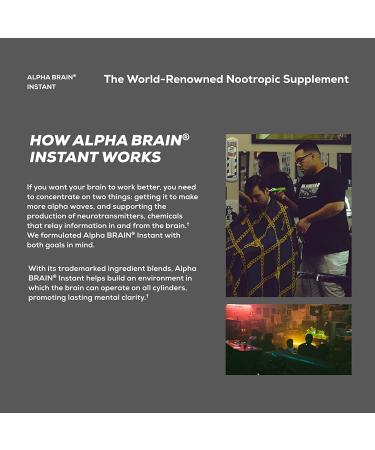 ONNIT Alpha Brain Instant - Peach Nootropic Memory Supplement - Focus & Energy Booster with Alpha GPC, Cats Claw, L-Theanine, Bacopa - 30 Servings - Buy Online on GoSupps.com