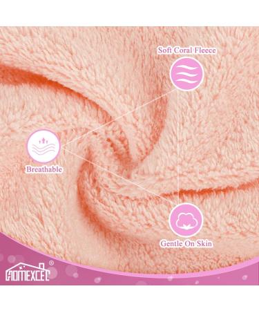 HOMEXCEL Premium Makeup Remover Cloth 24 Pack - Reusable Super Soft Facial Cleansing Cloths - 7x7 Inch Microfiber Coral Velvet - Highly Absorbent Face Towels - Buy Online on GoSupps.com