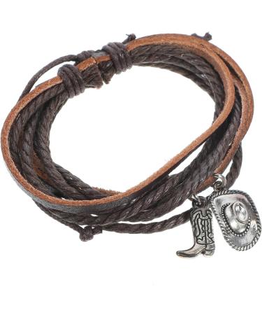 VALICLUD 2pcs Denim Themed Bracelet Wrist Keychain Bracelet Mens Bracelet Wrist Decoration for Men Men's Bracelets Vintage Bracelet for Men Wrist Jewelry Leather Backpack Man Key Chain 8.00X8.00X1.00CMx2pcs Brownx2pcs - Buy Online on GoSupps.com