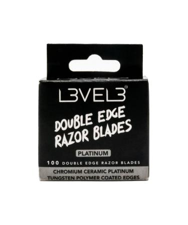 Level 3 Double Edge Razor Blades - Platinum Coated Stainless Steel Razor Blades for the Close Shave - for Double Edged Safety Razors - 100 Count - Buy Online on GoSupps.com