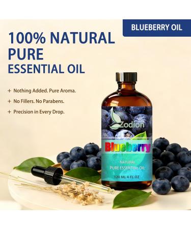Geranium Essential Oil 4 Fl Oz and Blueberry Essential Oil 4 Fl Oz - ZODION Geranium & Blueberry Oil for Diffuser Aromatherapy Home Fragrance Skin & Hair Care DIY Candle & Soap Making Yoga - Buy Online on GoSupps.com
