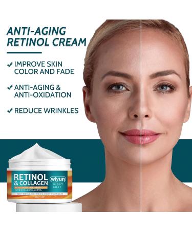 Trendyfave Retinol Moisturiser Cream Collagen Face Cream with Retionl 5% Hyaluronic Acid and Vitamin E Smoothes Wrinkles Day and Night Cream Firming Retinoid Cream - Buy Online on GoSupps.com