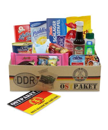 OLSHOP AG Ostpacket Mini with 13 typical products of the GDR specialties Speciality package gift set Eastern Products GDR - gift idea - Buy Online on GoSupps.com