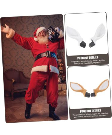 FRCOLOR 6 Pairs Diy Accessories Material Hair Pins Clothing Hair Clips for Reindeer Hairband Fake Deer Ear Decor Simulation Deer Ear Diy Headdress Accessory Costume Hair Diy Prop Fur - Buy Online on GoSupps.com