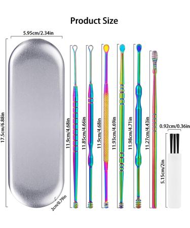 6Pcs Professional Double-Headed Ear Wax Removal Kit with Spiral Remover - Includes Storage Box and Cleaning Brush - Buy Online on GoSupps.com