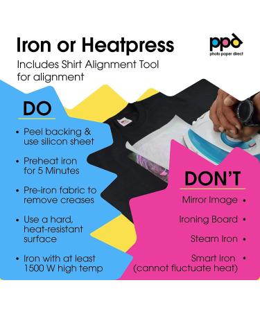 PPD Inkjet Premium Iron-On Dark T-Shirt Transfers Paper - Pack of 10 Sheets (8.5x11) - Buy Online on GoSupps.com