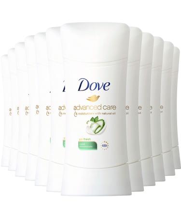 Dove Advanced Care Antiperspirant Deodorant Stick for Women Cool Essentials For 48 Hour Protection And Soft And Comfortable Underarms 2.6 Ounce (Pack of 12)