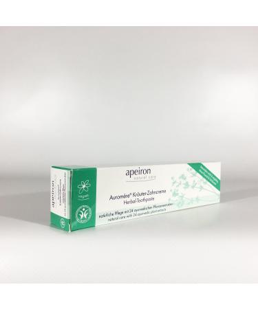 APEIRON Auromere Organic Herbal Toothpaste - Minted Taste Fluoride-Free Vegan 75ml - Buy Online on GoSupps.com