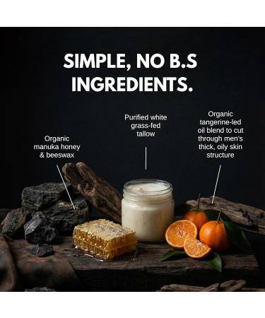 Beef Tallow Restore Balm For Men - Whipped Grass-Fed Beef Tallow Balm Moisturizer for Face Hydration - Anti Aging Skin Cream - Natural Facial Skincare Lotion with Essential Oils (2oz Unscented) - Buy Online on GoSupps.com