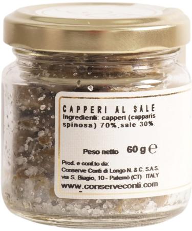 Capers in salt - Jar of ml. 106-60 grams - Sicilian artisanal production Conserve Conti - Buy Online on GoSupps.com