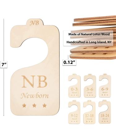 Wooden Baby Milestone Bundle - 7 Baby Closet Dividers for 0 to 24 Months -11 Baby Milestone Numbers & Birth Announcement Sign - All Handcrafted of Beautiful Lotus & Boxed for Elegant Gifting - Buy Online on GoSupps.com