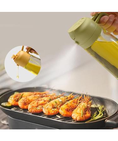 2 in 1 Kitchen Oil Dispenser and Oil Sprayer Olive Oil Dispenser Bottle for Kitchen Cooking Oil sprayer for cooking kitchen salad barbecue (Yellow) - Buy Online on GoSupps.com
