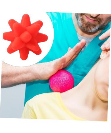 Beaupretty 2-Pack Star Fitness Ball - Spiky Muscle Massage & Myofascial Relief - Perfect for Back & Foot Fasciitis - 8x8cm Red - Buy Online on GoSupps.com