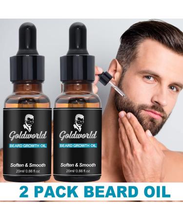 Men's Beard Growth Grooming Kit with Derma Roller - Ideal Birthday & Christmas Gift Set for Him with Beard Oil, Wash, Balm, Comb, and Brush - Buy Online on GoSupps.com