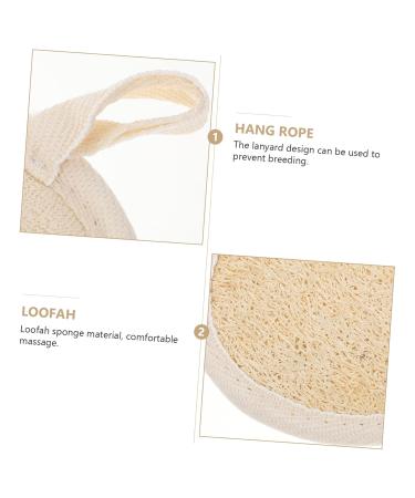 FRCOLOR 6 Pcs Natural Loofah Bath Balls - Exfoliating Back Scrubber & Towel for Body Cleaning | Eco-Friendly Bathing Tool | 16x11x0.6cm - Beige - Buy Online on GoSupps.com