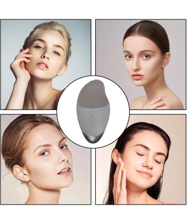 Face Brush Cleanser - Soft Silicone Face Cleansing Brush | Vibrating Waterproof Rechargeable Simple Skin Care Tools for Enhances Absorption of Facial Skin Care Products Gray (English) - Buy Online on GoSupps.com