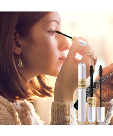 Mascara Volume And Length - Double Effect Lengthening Waterproof Mascara Black | Lengthening Voluminous Essence Mascara for Lifting Curling Multiplying Eye Makeup Hersil - Buy Online on GoSupps.com