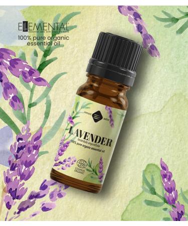 Ellemental Organic Lavender Oil 10ml | Cosmos Organic EOBBD Cruelty-Free | Floral & Fresh Aroma for Relaxation - Buy Online on GoSupps.com