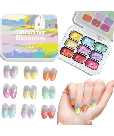 Gradient paint gel UV LED nail paint art gel polish easy application spreads and layers precisely 2.5g x 9 for salon art creation and decoration - Buy Online on GoSupps.com