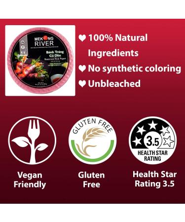 Mekong River Banh Vietnamese Beetroot Rice Paper 22cm - 24 Packs (300g each) - Buy Online on GoSupps.com