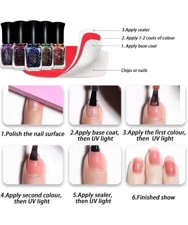 Glitter Nail Polish Holographic Nail Varnish Diamond Glitter Quick Dry Nail Polish No UV Lamp Curing Long Lasting Chip Resistant Non-Toxic Quick Drying Salon Manicure At Home Manicure (LS-15) - Buy Online on GoSupps.com