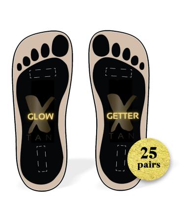Stick-On Feet Tanning Stickers  Vegan Disposable Pads and Sticky Feet for Spray Tan Sessions  Easy-to-Use-and-Remove Spray Tan Feet Stickers  25 Pairs  1 Pack - X-Tan Sunless